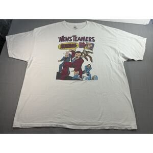 Newsteamers Anchorman Movie Inspired Comic Parody T Shirt XXXL White Burgundy
